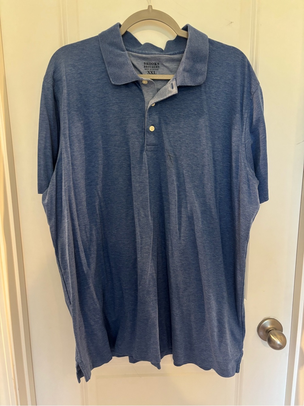 Brooks Brothers Men's Heathered Blue Polo